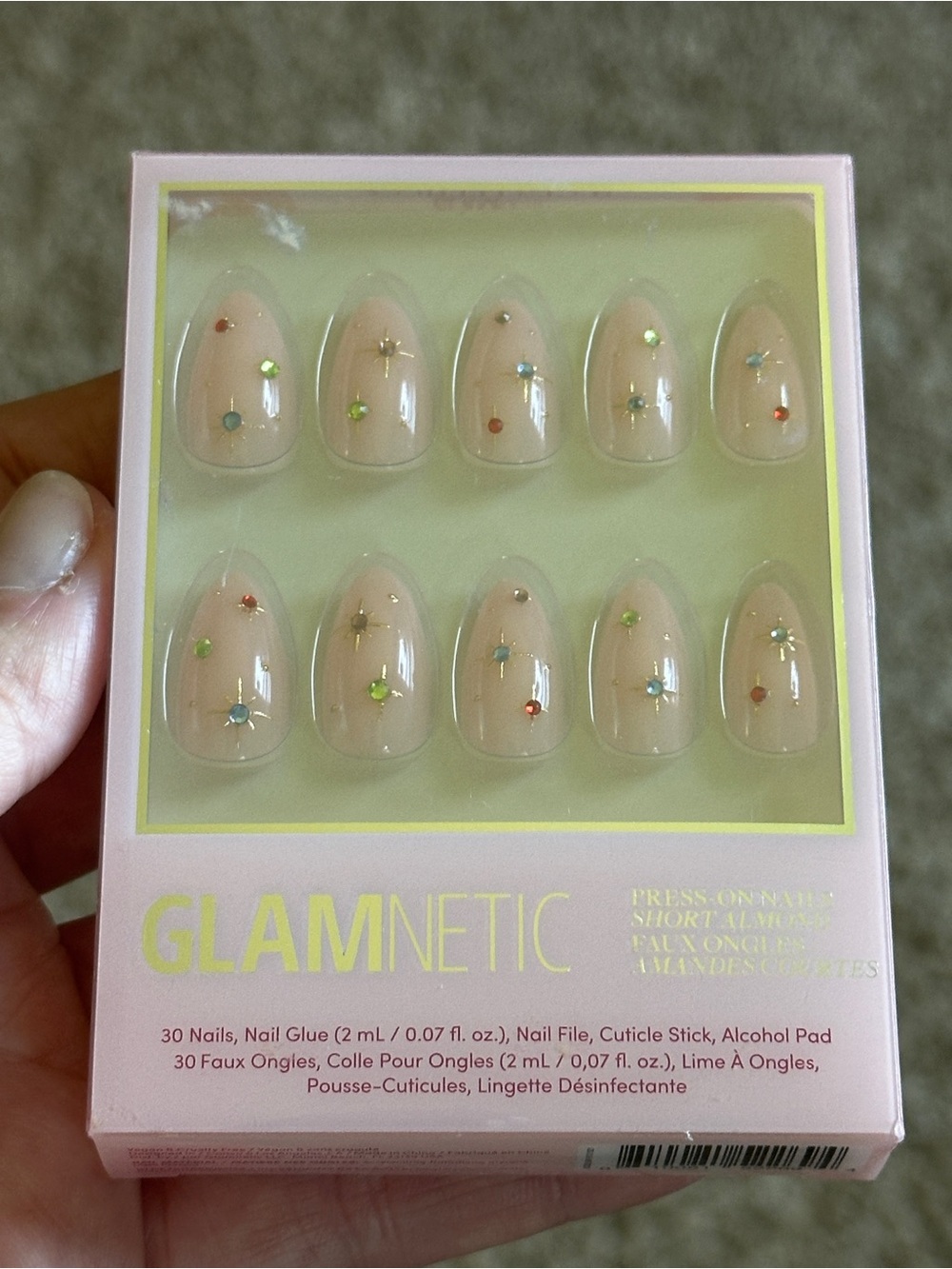 Glamnetic Press-On Nails with Jewel Accents in “North Star,” NIB